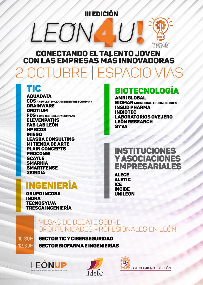 Pásate mañana de 10h a 14h por 📍 Espacio Vías, y descubre lo último en movilidad autónoma 🚗 en la III Edición de #León4U, #Innovación y #Talento... ¿Te lo vas a perder?