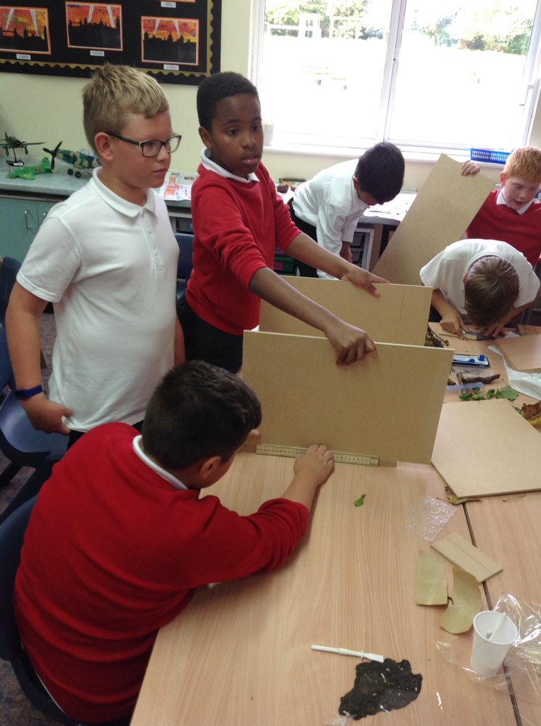 ChurchHillJS's tweet image. WW2 shelters in the making! #DIY #year6 #hacksaws #wood #materials #measurements #gluegun #fun