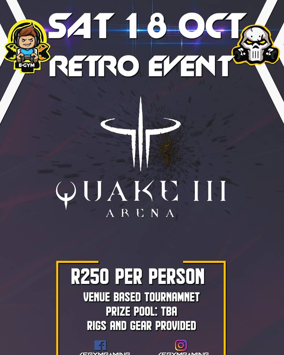 gym_lounge's tweet photo. Upcoming Tournaments at the E-Gym Gaming Lounge for October.

#gaming #esports #oldschool #onlinegaming #retrogaming #mobilegaming #gamingsouthafrica #southafricagaming #xboxsouthafrica #playstationsouthafrica #pcgaming #pcsouthafrica #gamers #gamergirls #gamergirlsunite #gamer https://t.co/OwzFBZzmEZ