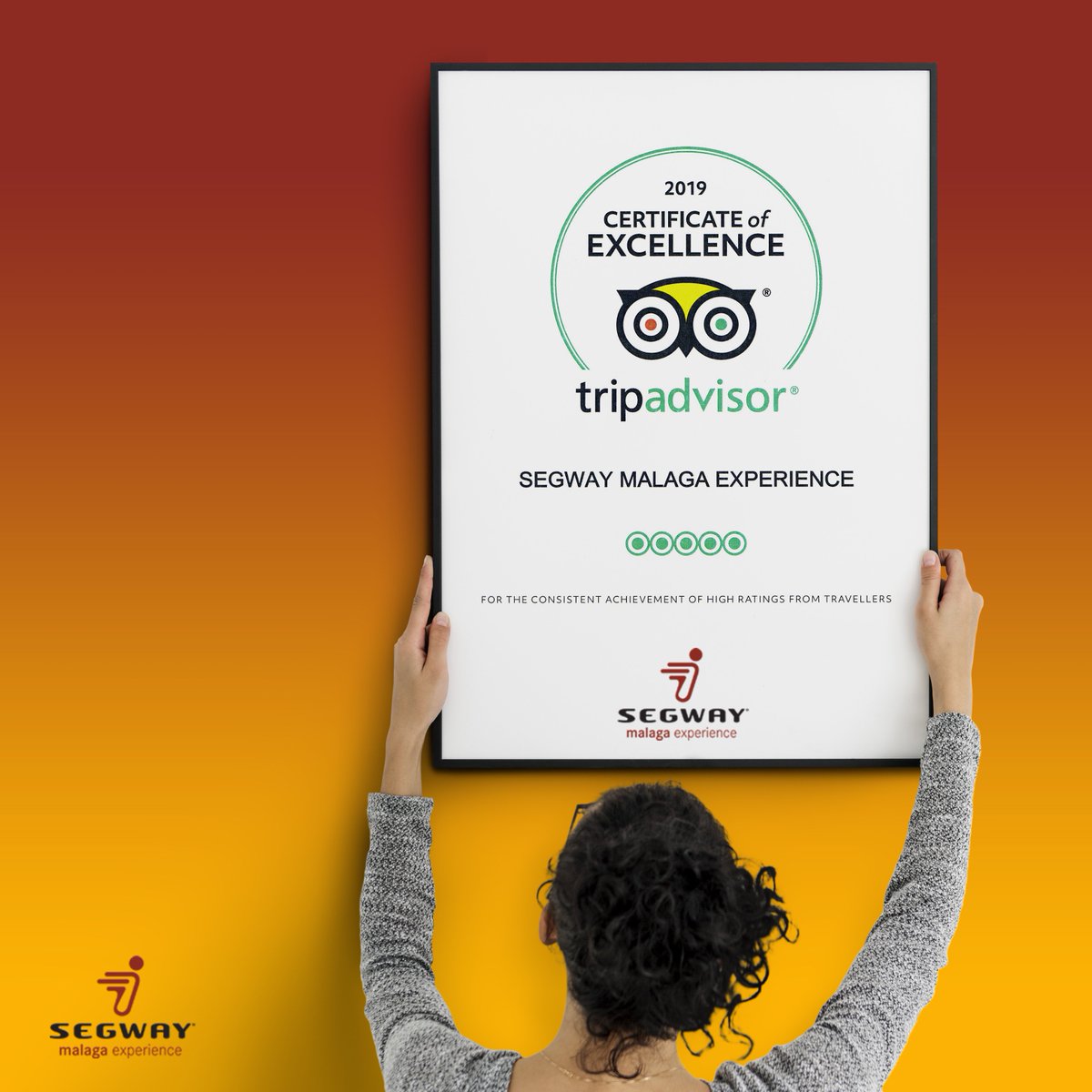 Segwaylife's tweet photo. Por quinto año consecutivo nos han destacado en #tripadvisor‼️ 😀😀😀
#certificateofexcellence #ontripadvisor‼️
Mil gracias al tiempo que le dedicáis a decir que os gustan nuestros #segwaytours‼️💚💚💚
#segwayteam #certificateofexcellence2019 #certificadodeexcelencia #visitmalaga https://t.co/Ia44QutnfN