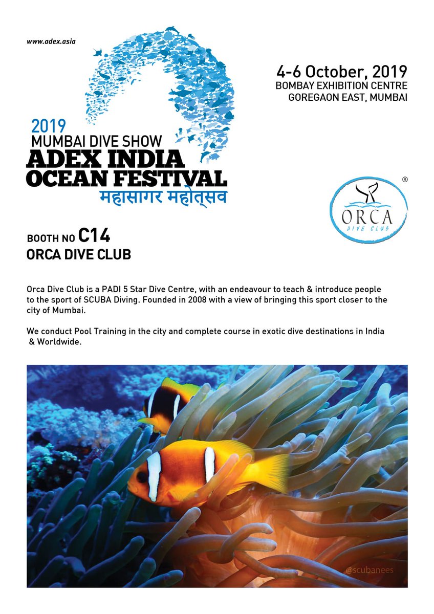 Come #Dive with us!Visit us at Booth C-14 @AdexIndia  from 4th-6th October 2019. Get expert advice on our <a href="/PADI/">PADI</a> Dive Courses and #Dive #travel  <a href="/scubanees/">Anees Adenwala</a> @azeemharianawala <a href="/2kanika_saxena/">Kanika Mohan Saxena</a> #shreyasahani <a href="/SHAMSHERSRAJWAR/">SHAMSHER</a> <a href="/varikshmehta/">Variksh Mehta</a> <a href="/ZahaanAdenwala/">zahaan Adenwala</a> #MohitVerma <a href="/PrameyKapadia/">Pramey Kapadia</a>