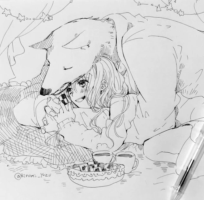 ネームしてるとすぐ落書きするぅ

異種族恋愛尊いわぁ…って
描きながらいつも思うよ… 