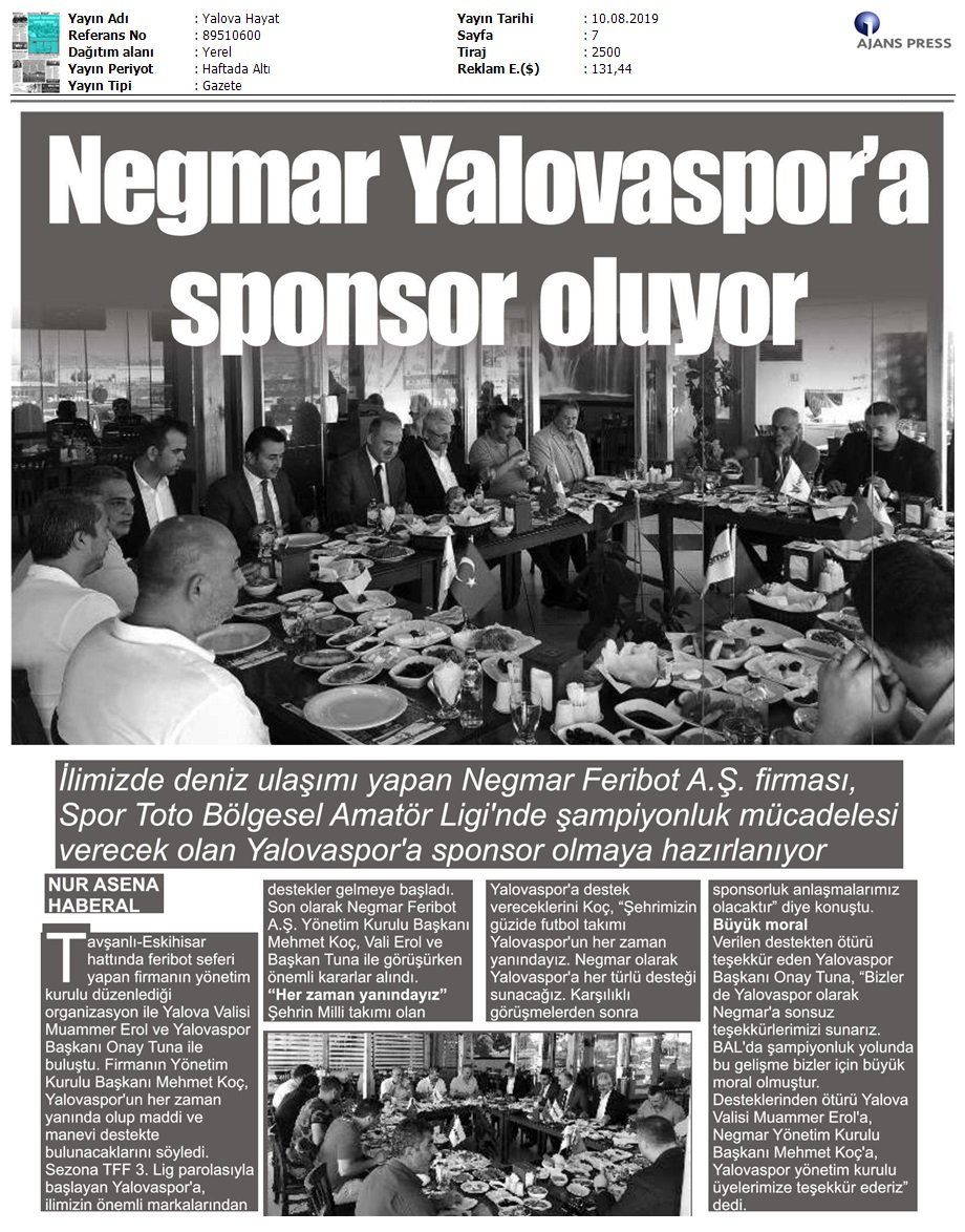 Negmarkurumsal's tweet photo. #BasındaNegmar   ''Negmar Yalovaspor'a Sponsor Oluyor''

📰 Yalova Hayat https://t.co/xQ3VH1ZRCY