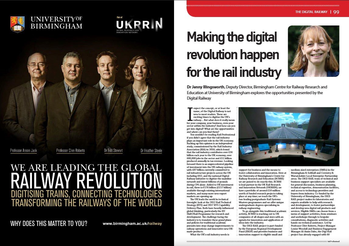 bcrre's tweet photo. Jenny Illingsworth (@JIllingsworth) writes for this month’s @RailProMag, ‘Making the digital revolution happen for the rail industry.’  

Read it here: https://t.co/gJU2JRvKLr page 99 https://t.co/KkTuEEsXM1