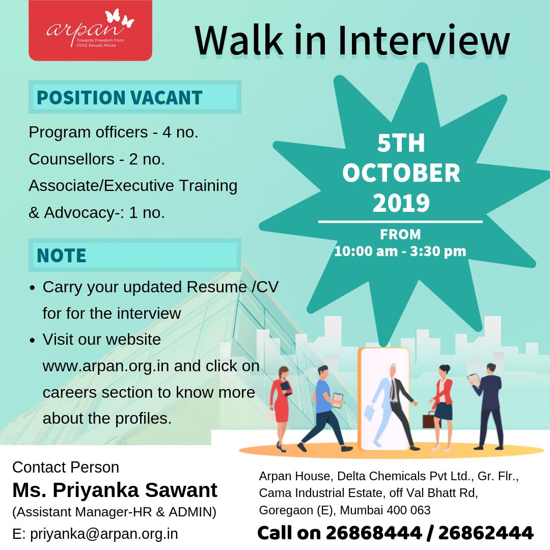 Arpan_CSA's tweet photo. Hi all,
We have arranged a Walk-In interview on 5th October, Saturday. Please share this in your network if you find it relevant. 😊
#Interview #Hiring #JobOpening #Careers #Jobs https://t.co/fQFv6QNGmG