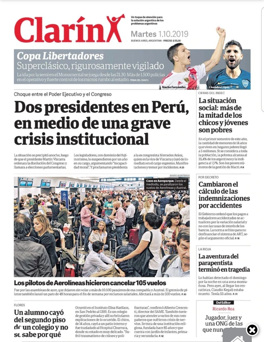 pabloduggan's tweet photo. Para Clarin lo que pasa en Perú es más importante que el 35,4 de pobreza... pero @martintetaz dice que no hay periodismo chupamedias. Justo él que está con Lanata en la radio xq echaron a Ismael Bermúdez que decía la verdad. https://t.co/NiWLsttfLu