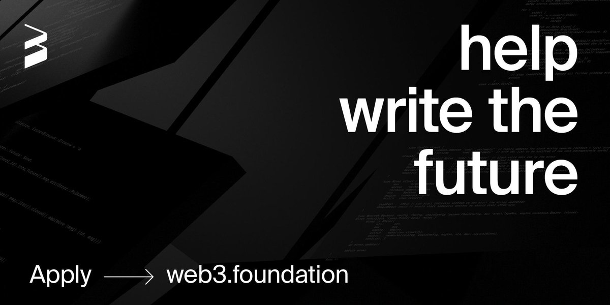 Interested in making the Web3 vision a reality? 

W3F is currently hiring for several positions:

• Master of Validators
• Research Analyst - Partnerships
• Events &amp; Hackathon Manager
• Front-End Developer/Designer
• Jr. Community Manager

Apply here: web3.bamboohr.com/jobs/