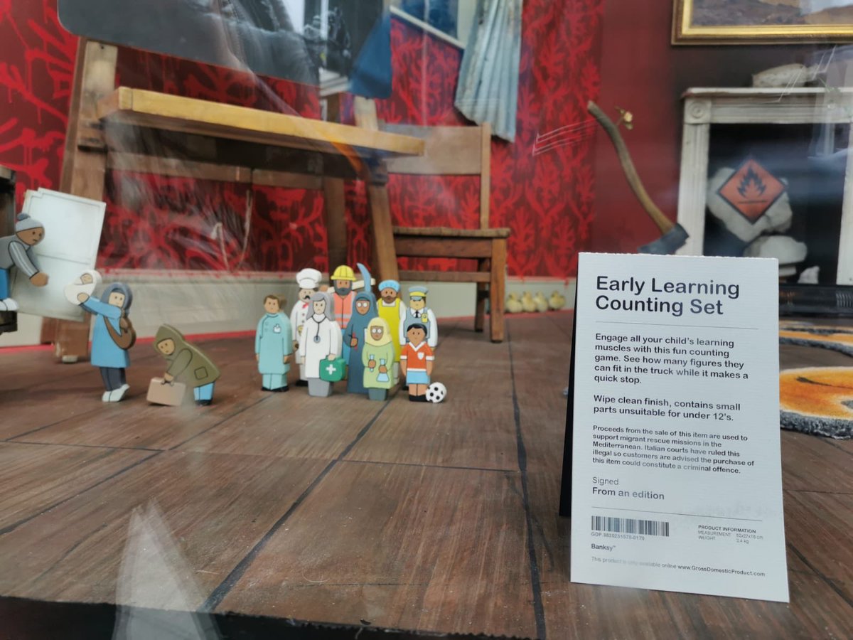 Loving today now that #Banksy’s in town. Makes you think, makes you stare, and even #stormzy’s vest is there! #croydon