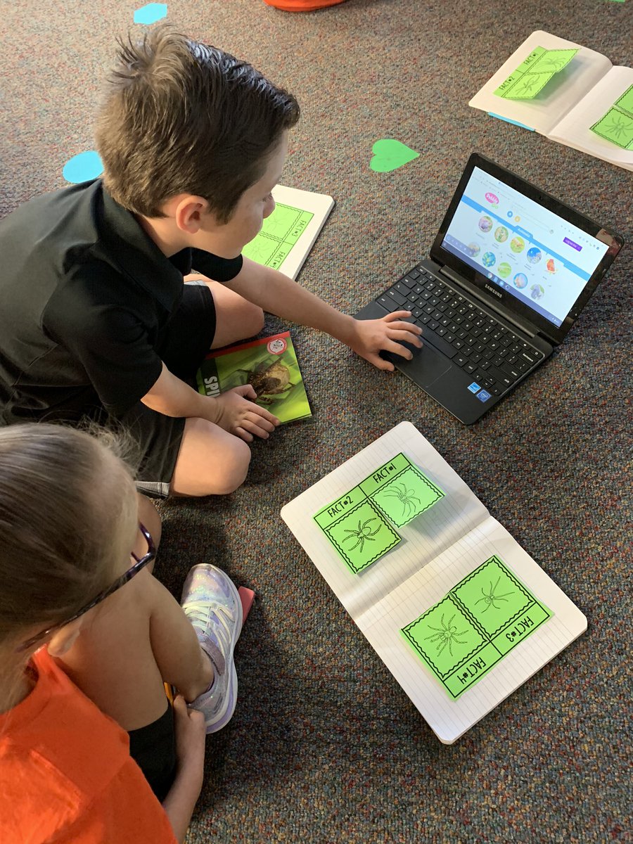 MrsChristian2nd's tweet photo. Kicking off our non-fiction unit and October by researching spiders this week! 🕷🕸 @FRES117 @kisdlit https://t.co/ylq0DcQPOt