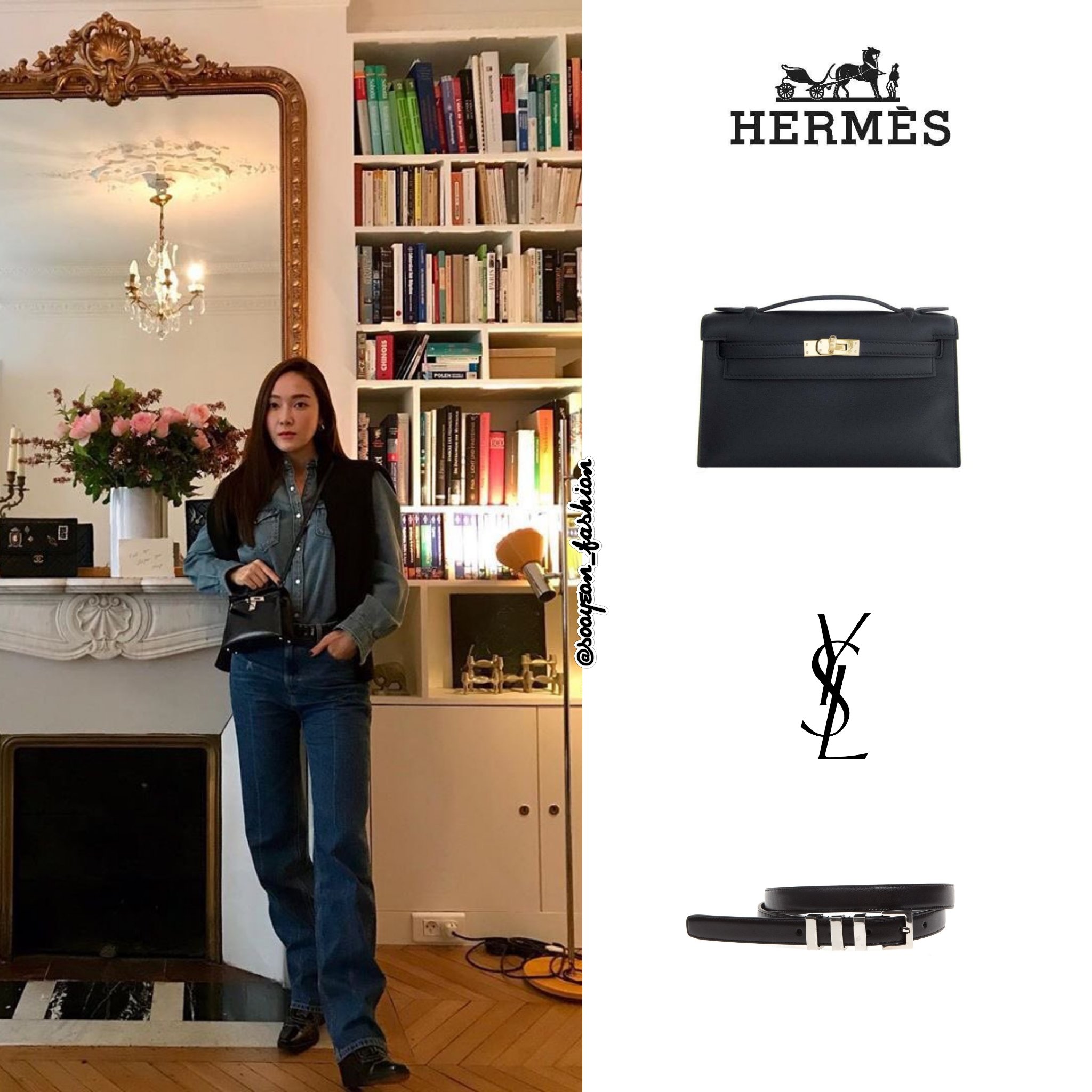 jsy fashion on X: Jessica's @Hermes_Paris bags Kelly Cut Black
