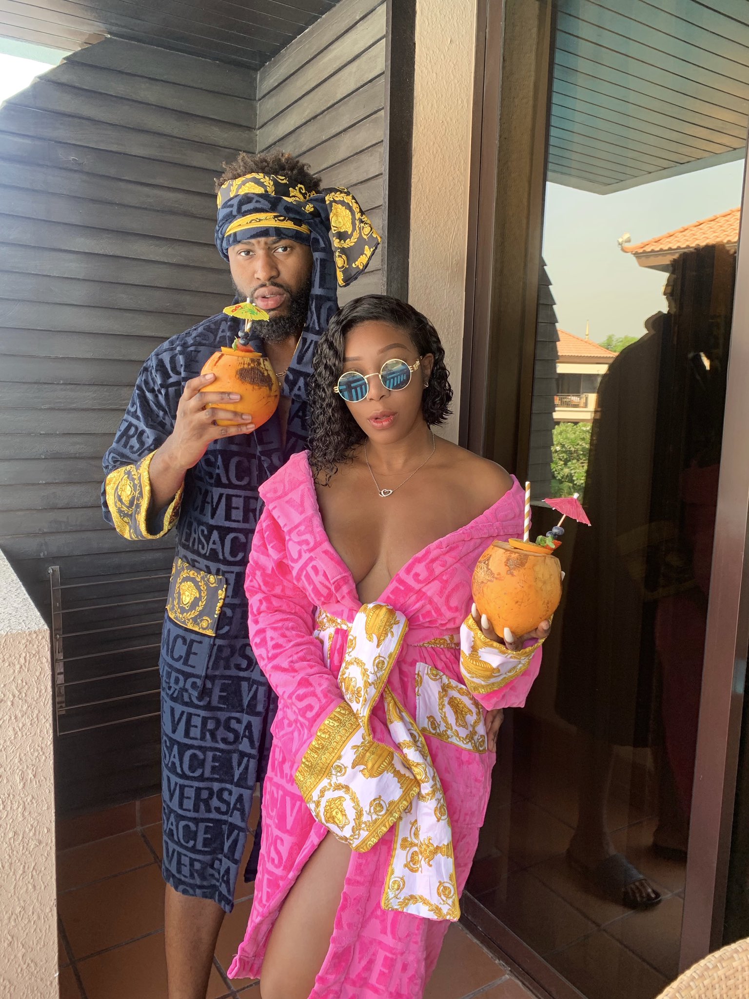 matching versace robes