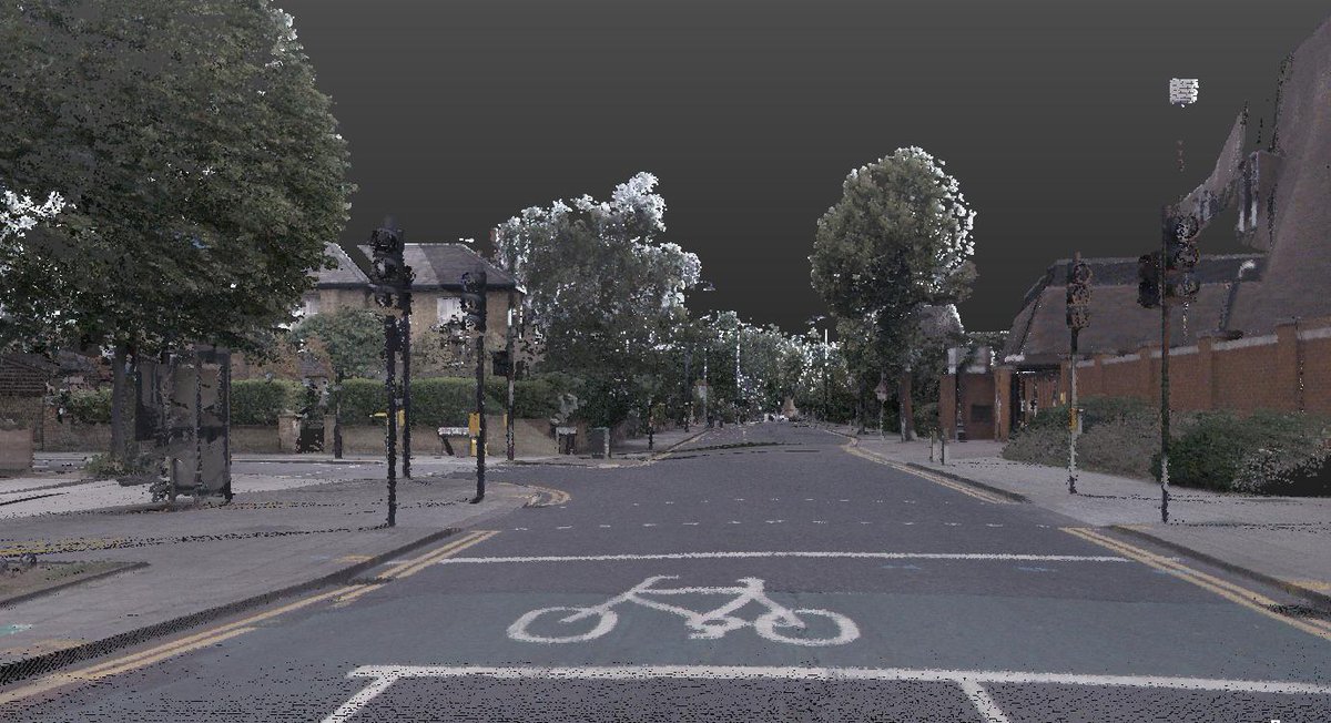 LandScopeUK's tweet photo. Acquisition of high density point cloud detail using the #Leica Pegasus P2U #MobileMapping system. Rapid feature auto extraction of road paint and carriageway infrastructure completed using @orbitgt Content Manager #Surveying #GIS #PegasusTwoUltimate https://t.co/agMAroSlFf
