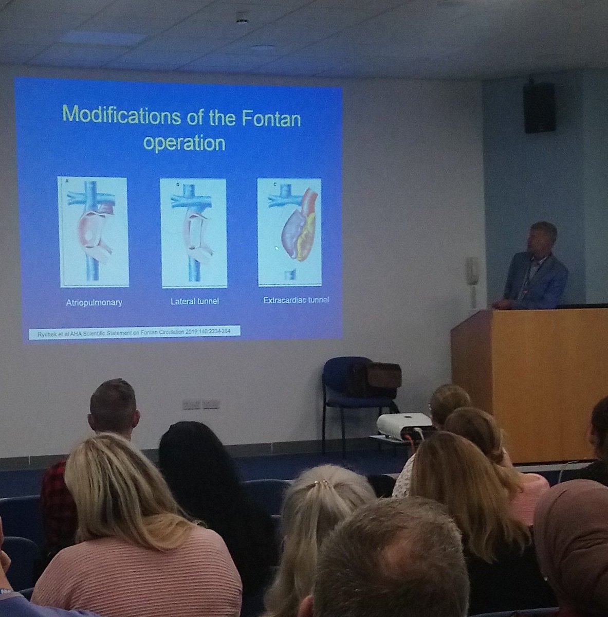 CHDNetworkSWSW's tweet photo. Dr Graham Stuart presenting arrhythmia in fontan patients at the ACHD study day today #chd #achd #fontans #arrhythmia #nhs #studyday #medicaleducation #cpd #nursing #healthcare https://t.co/RDMlpzuNv8