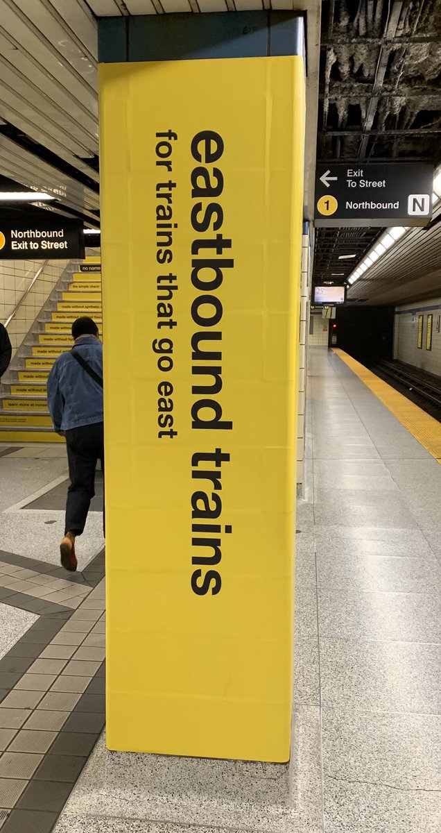 maureenboon's tweet photo. Like the @nofrillsCA ads on the TTC.  They also provide clearer directions.  Maybe an idea for @TTChelps or @GOtransit ? https://t.co/vYeWha7m0T
