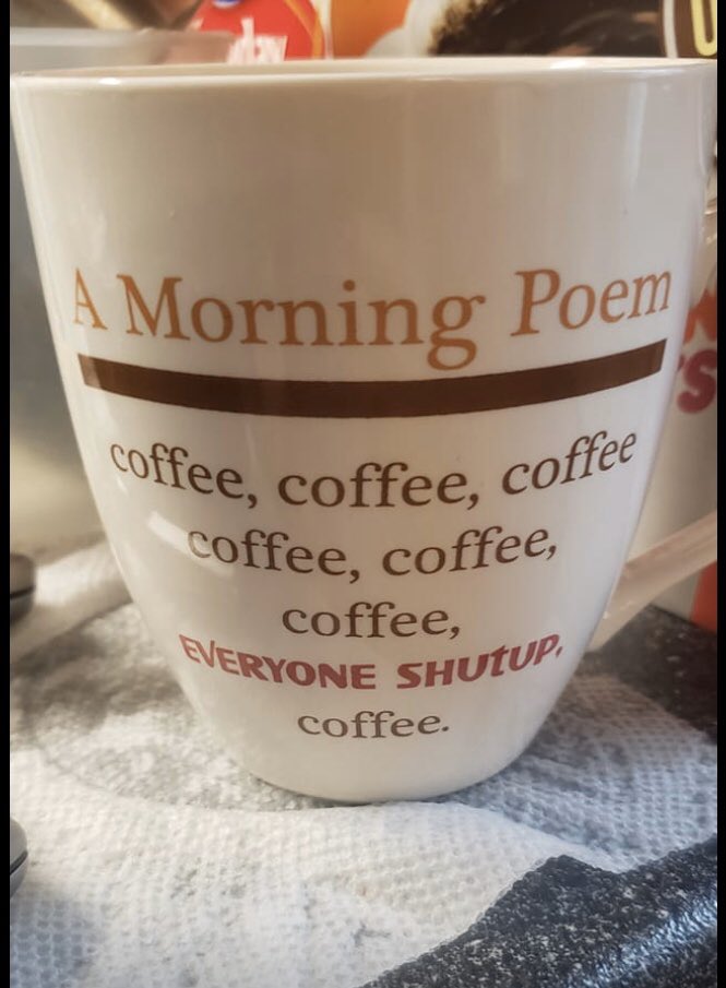 tka_los's tweet photo. Because poetry is the best way to start your morning 👍🏽👏🏽🙌🏾🤪☕️ https://t.co/Gap365xqmW