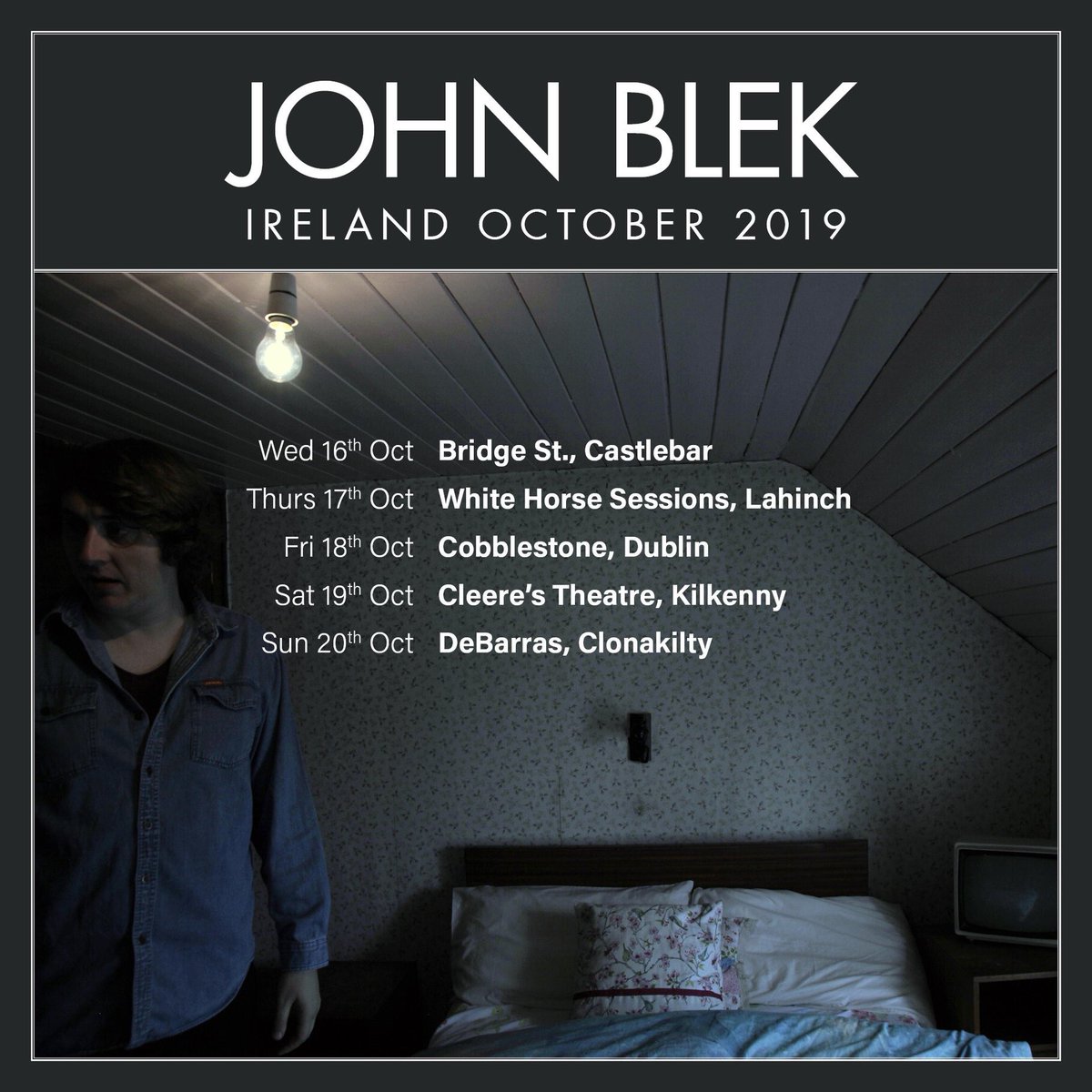 John Blek (@johnbleksolo) on Twitter photo New single Empty Pockets is out Friday and below are some upcoming Irish shows to celebrate. Tickets through my website johnblek.com/tour/
<a href="/bridgeofsong/">bridgeofsong</a> <a href="/KennysLahinch/">Kenny's Bar, Lahinch</a> <a href="/WhiteHorseSessh/">White Horse Sessions</a> <a href="/Cleereskilkenny/">Cleerestheatre</a> <a href="/DeBarraFolkClub/">DeBarra’s Folk Club</a> <a href="/Rollerkilkenny/">Rollercoasterrecords</a> <a href="/RTERadio1/">RTÉ Radio 1</a> <a href="/johncreedon/">john creedon</a> <a href="/fobraonain/">Fiachna Ó Braonáin</a> New single Empty Pockets is out Friday and below are some upcoming Irish shows to celebrate. Tickets through my website johnblek.com/tour/
<a href="/bridgeofsong/">bridgeofsong</a> <a href="/KennysLahinch/">Kenny's Bar, Lahinch</a> <a href="/WhiteHorseSessh/">White Horse Sessions</a> <a href="/Cleereskilkenny/">Cleerestheatre</a> <a href="/DeBarraFolkClub/">DeBarra’s Folk Club</a> <a href="/Rollerkilkenny/">Rollercoasterrecords</a> <a href="/RTERadio1/">RTÉ Radio 1</a> <a href="/johncreedon/">john creedon</a> <a href="/fobraonain/">Fiachna Ó Braonáin</a>