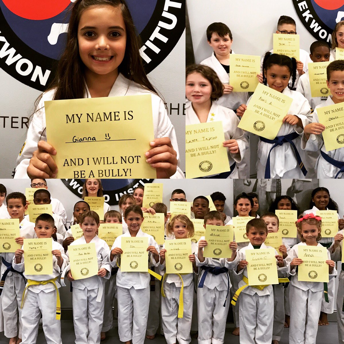 MKTKDROC's tweet photo. Over 300 students have taken the “I will not be a bully” pledge so far! #mktkd #bullybusting #roc https://t.co/89azBD3DXm https://t.co/0CRoyFk5xD