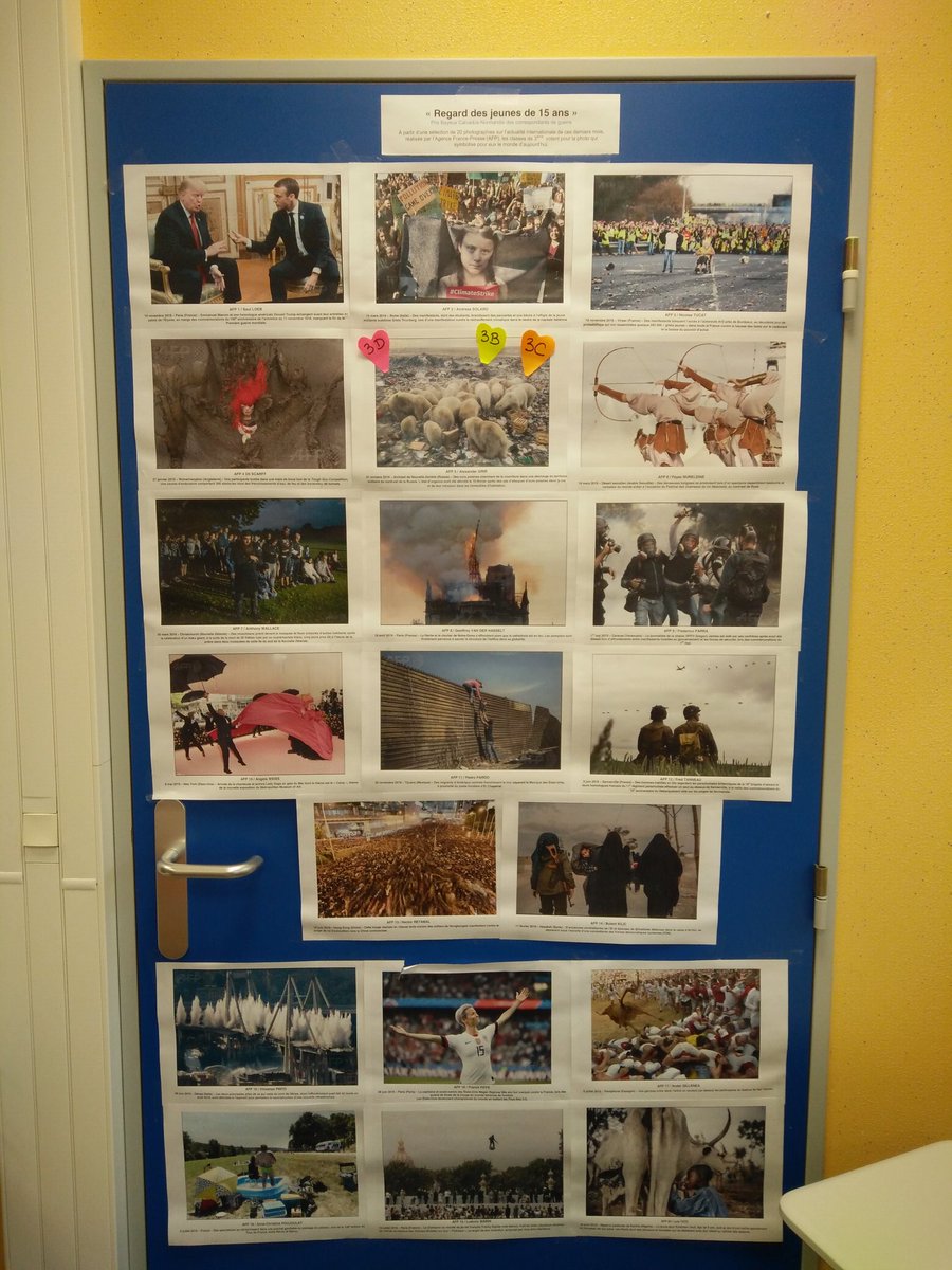 Après avoir voté individuellement pour la photo qui représentait le mieux l'actualité des 12 derniers mois #PrixBayeux, les élèves de 3eme du <a href="/CollegeChartier/">Collège Emile Chartier</a> ont fait un débat en cours d'H-G pour choisir "la" photo élue par la classe. <a href="/PrixBayeux/">Prix Bayeux Calvados-Normandie</a>