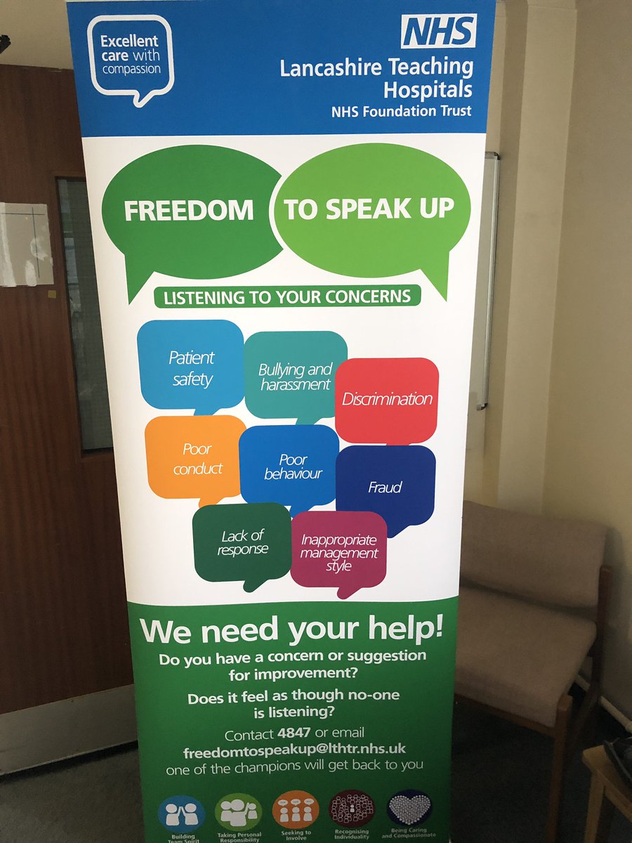 Today is the start of freedom to speak up month. Watch this space to see what is happening at LTHTR. Encouraging and supporting colleagues with concerns. Promoting listening, learning and improvement. #speakuptome