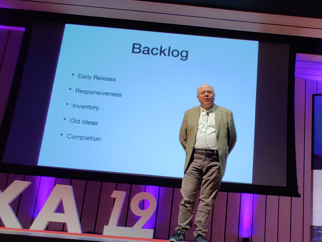 wouterla's tweet image. One of the most pernicious problems of a backlog is that there are some people in the organisation that think we should do everything on it! @chethendrickson #XA19 #experienceagile