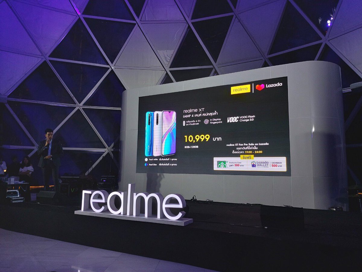 MobileGURUThai's tweet image. 📣 เปิดราคา realme XT สมาร์ทโฟนกล้องความละเอียด 64MP รุ่นแรกในตลาด! กับราคาวางจำหน่าย 10,999 บาท หรือเลือกซื้อแบบติดโปรกับ AIS หรือTruemoveH เริ่มต้นเพียง 2,999 บาท เท่านั้น!

#realme #realmeXT #64MPQuadCamera