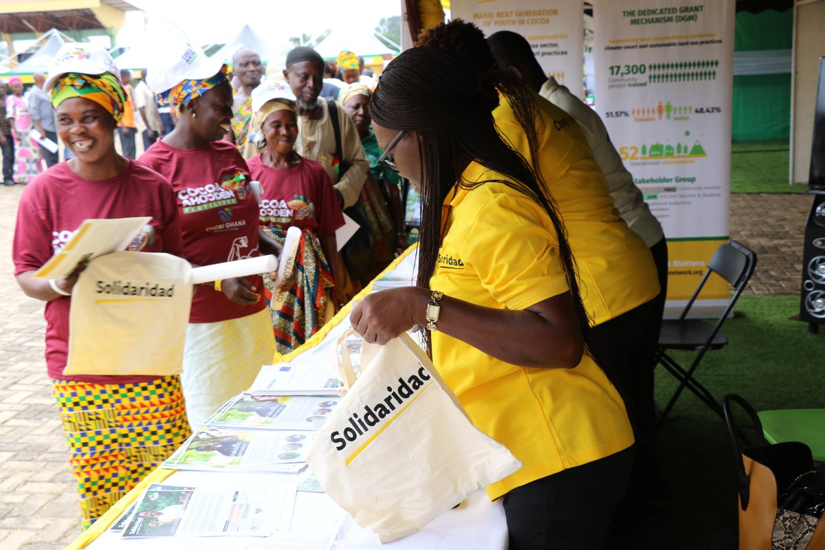 Happening right at the Sunyani Jubilee Park is the Grand Durbar of the #Cocoaday by <a href="/ghcocobod/">Ghana Cocoa Board</a> So many people visiting our booth to get to know more about MASO and other programmes by <a href="/Solidaridad_wa/">Solidaridad West Africa</a> <a href="/Aflatoun/">Aflatoun International</a> <a href="/senaagbodjah/">sena agbodjah</a> <a href="/KofiSarpong1/">Kofi Sarpong</a> <a href="/Mensahba/">Mensahba K. B.</a>  #ChangeThatMatters #ghanacocoa