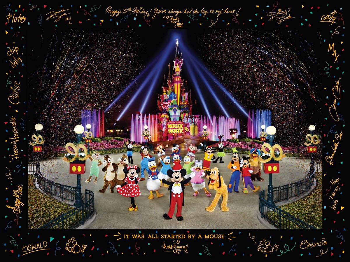 360DegreesofDis's tweet photo. Now we celebrate #WaltDisneyWorld ’s final day of #Mickey90 with a picture from #DisneylandParis! Thanks @ledisneymoi for this picture!#MickeyMouse #MinnieMouse #DLP #WDW  #WaltDisney #ミッキーマウス #ミニーマウス #CelebrateMickey #ClaraCluck #ダッフィー #シェリーメイ https://t.co/3cMqtVPrDV