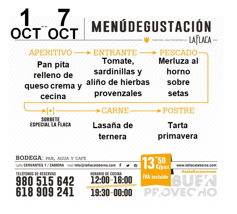 Sin planes para comer???? Pues no penséis más, y llamar para reservar!!!! Empezamos la semana con nuevo menú y esto nos llena de ilusión!!!!!