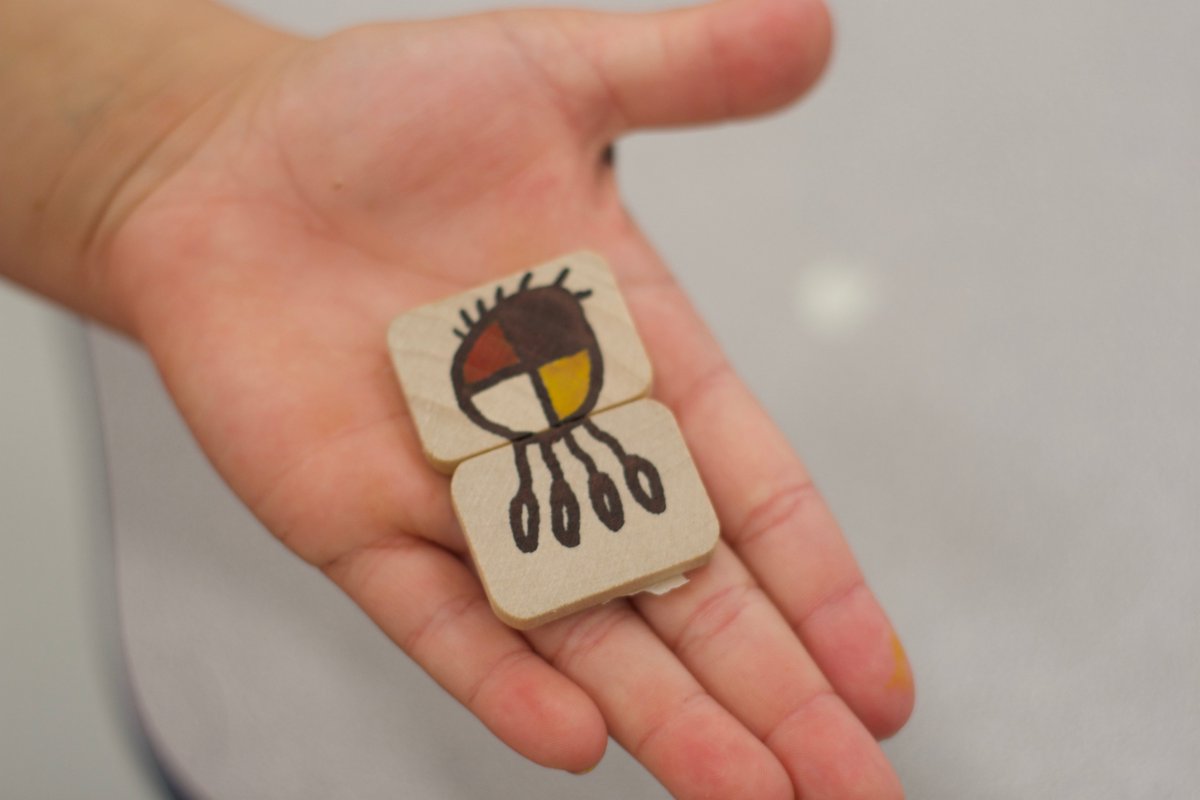 aps_peltier's tweet photo. Ss commemorate the lives of children lost in residential schools and honour survivors by participating in Project of Heart.  #everychildmatters #AssiginackPS https://t.co/r5ZnFjcwmm