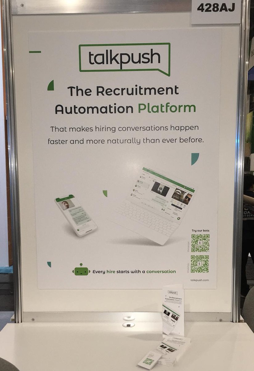 talkpush's tweet image. .@Talkpush's @HRTechConf SU/Pavilion Kiosk 428AJ is ready for Opening Night Pub Crawl🍷Excited for all the convos we'll have this week in Vegas🎲See you soon! #Talkpush #LevelUp #HRTech2019