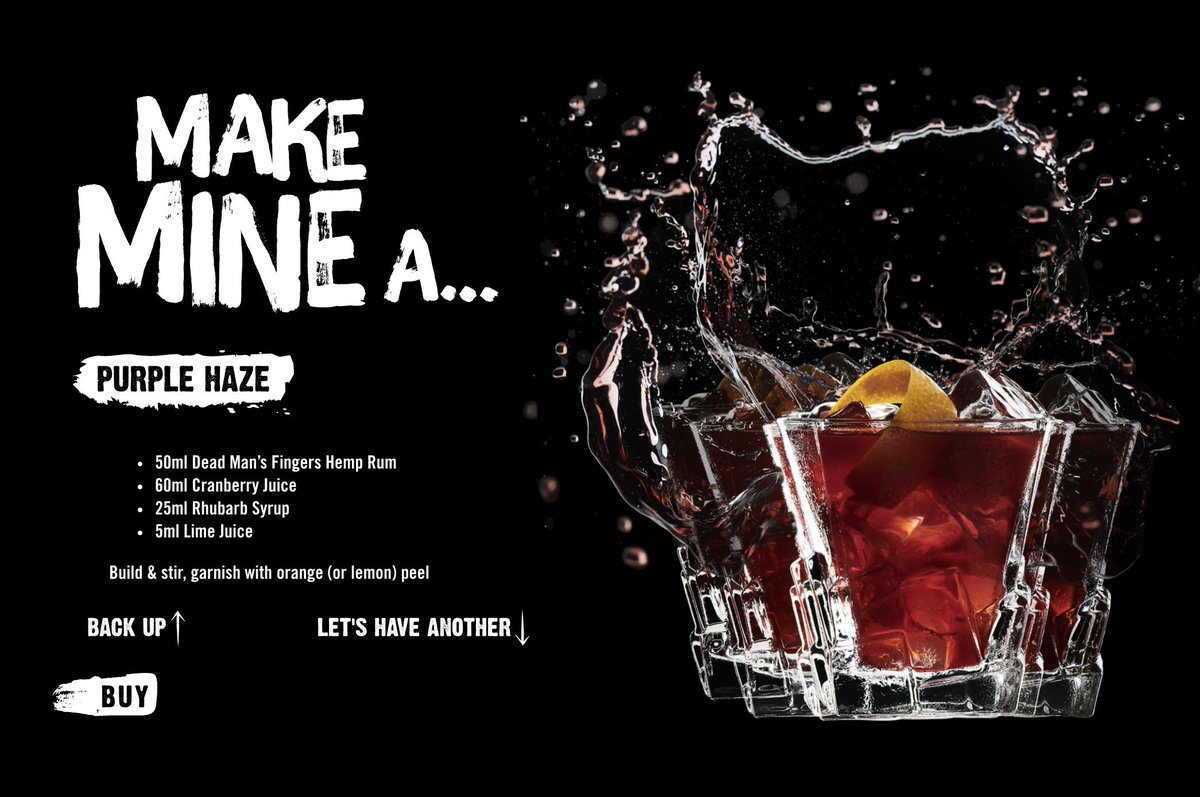 deadmansfingers's tweet photo. You've sang it, maybe you've smoked it, now you can drink it... PURPLE HAZE
50ml #DeadMansFingersHemp #Rum
60ml Cranberry Juice
25ml Rhubarb Syrup
5ml Lime Juice
Build & stir, garnish with orange (or lemon) peel
Get more #DMFServes here https://t.co/Pw60ebLdyR 👈🏻💀 https://t.co/eMESQTuoLR