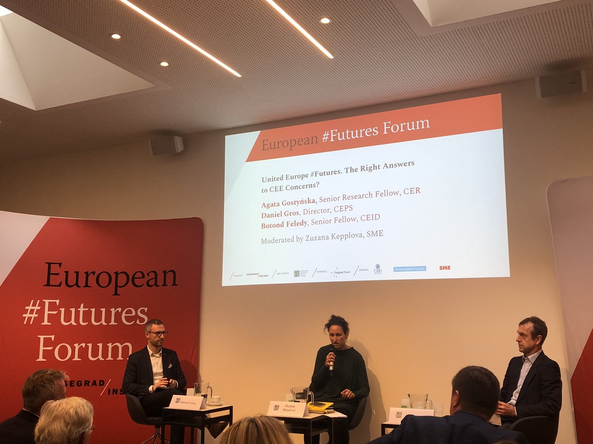 CsabaTothDr's tweet photo. Good local governance can reduce emigration; local control over EU funds can make it more rational, claim the speakers at #FuturesForum  by @VisegradInsight at @CEPS_thinktank https://t.co/hyAWjn6XrG