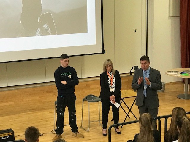 We are very proud of our Chair and the time and effort she puts in to careers work in Dorset.  This is today's event, Year 11 assembly at St Aldhem's School <a href="/MariaSeabright/">Maria Seabright</a> <a href="/Staldhelms/">St Aldhelm's Academy</a> <a href="/Greendale_Build/">Greendale Construction Ltd</a> #construction #careers #Dorset