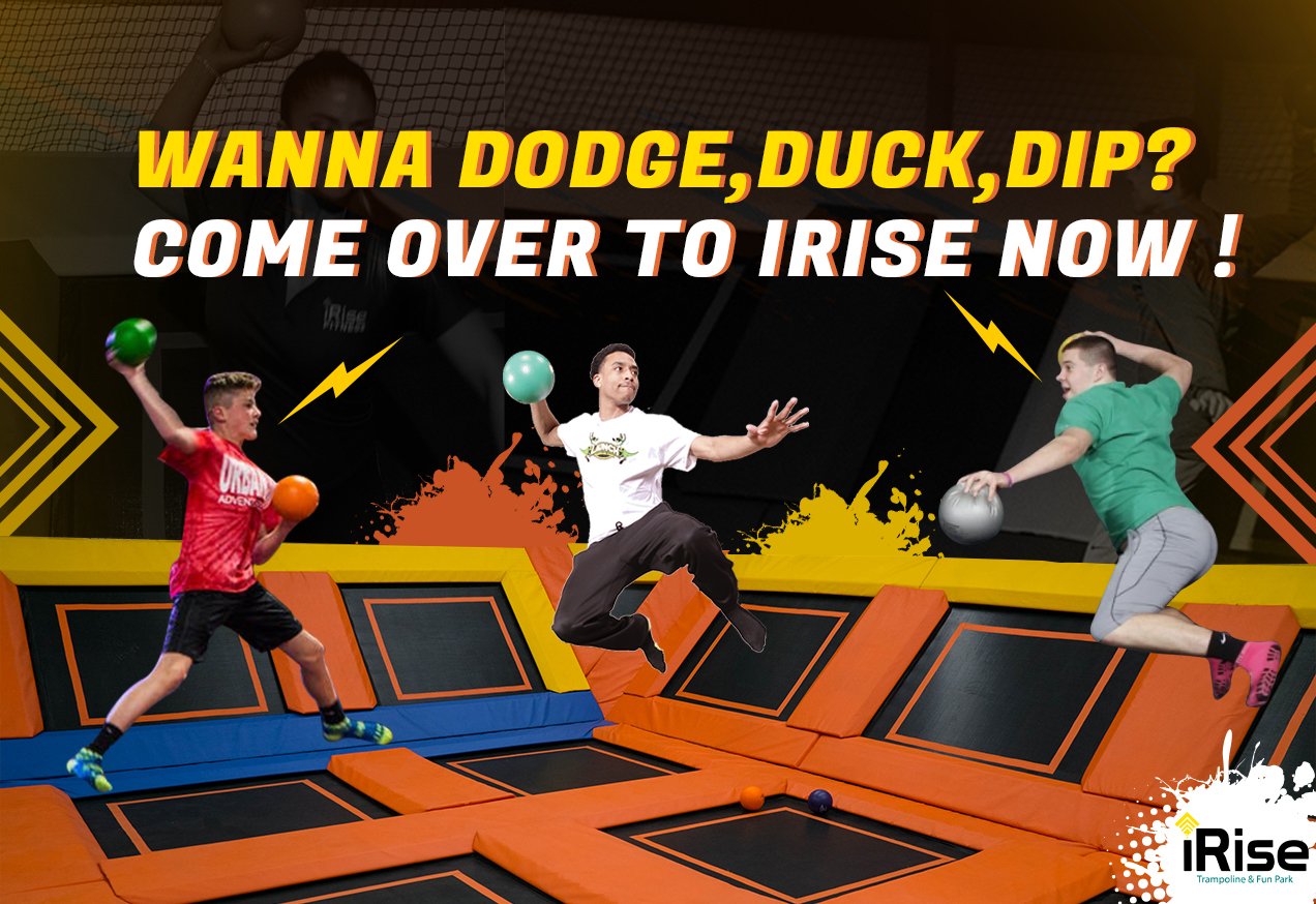 iRise Trampoline & Fun Park a X: Looking for unique indoor games to play  with your crazy gang?👬 Play #Dodgeball #Handball & #trampolines Elevate  your fun with your friends👬 only at #iRiseTrampolinePark #