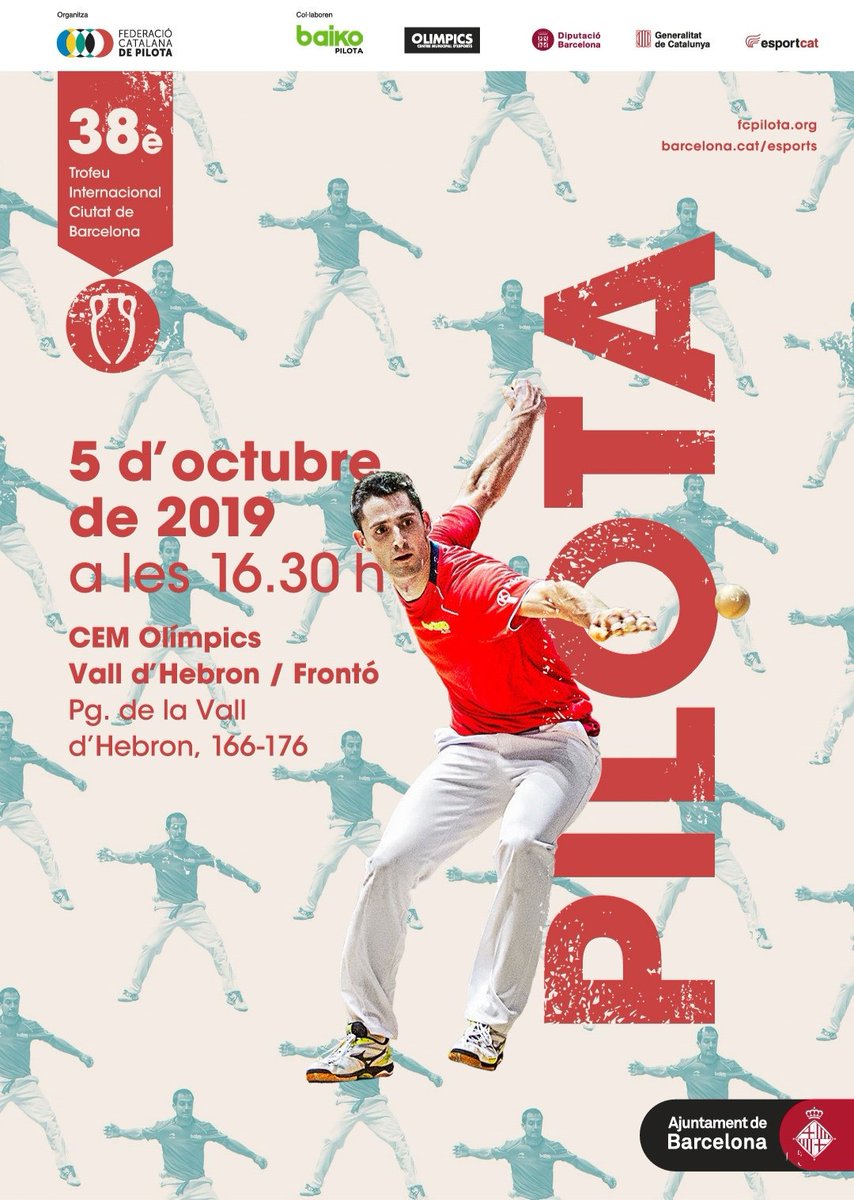 Aquesta setmana es dipsuta el #TICB de Pilota amb <a href="/fcpilota/">FCPilota</a>, que rebrà els millors manistes del moment!

📆 5 d'octubre
📍 #CEM Olímpics Vall d'Hebron
📎  ow.ly/8e2F50wwME5