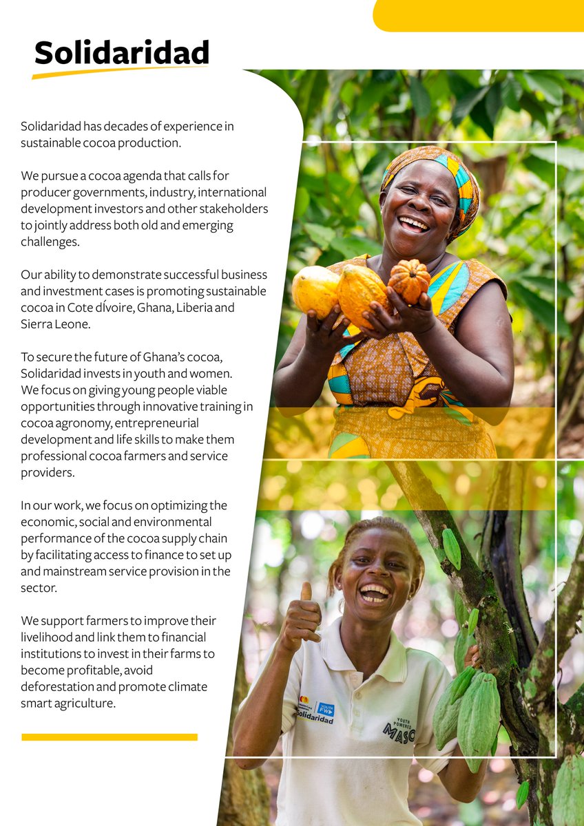 Solidaridad_wa's tweet photo. Happy #CocoaDay to all cocoa farmers across West Africa. On this day, we share an overview of our cocoa programme in West Africa .Promoting #sustainable #Cocoa production through #CORIPII #MASOGhana #LICSIP #AFC #WOMENINCocoa https://t.co/mDWlQtW9HW
