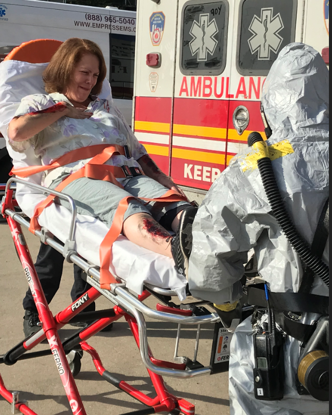 NYCMRC's tweet photo. On Saturday, MRC members played victims as part of the Jacobi Medical Center/Army/FDNY full scale Chemical Decontamination Exercise. Thank you to all MRC members for your support and participation. https://t.co/aJTKOeyj0D