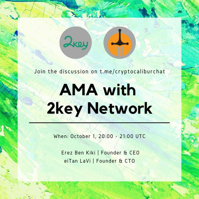 cokiyilaflar's tweet image. Next AMA of #2keynetwork is with  @CryptoCalibur
I prepared my questions and i am  ready to meet #2keynetwork CTO @eiTanLaVi   and CEO @erezbk . 
Today October 1st, from 20:00 to 21:00 UTC in CryptoCalibur's Telegram Chat: t.me/CryptoCalibur
#2keylink 2key.network