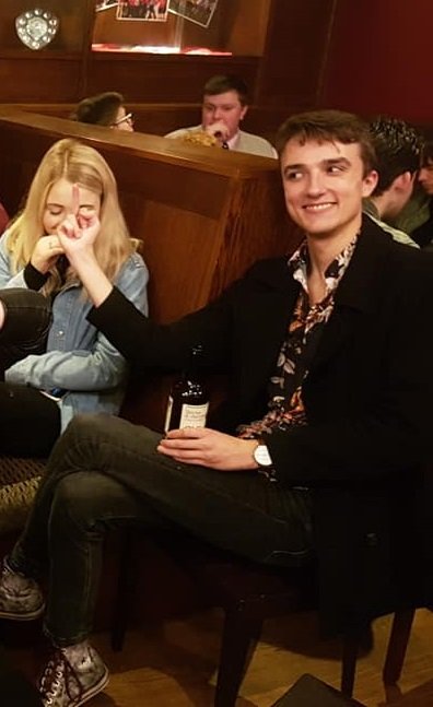 Your third exec and first of our two fantastic DJs is here!

It's the memelord himself, Mr. James Almond.

James is the second physics nerd on our exec team, and uses his... facebook.com/LURocSoc/photo…