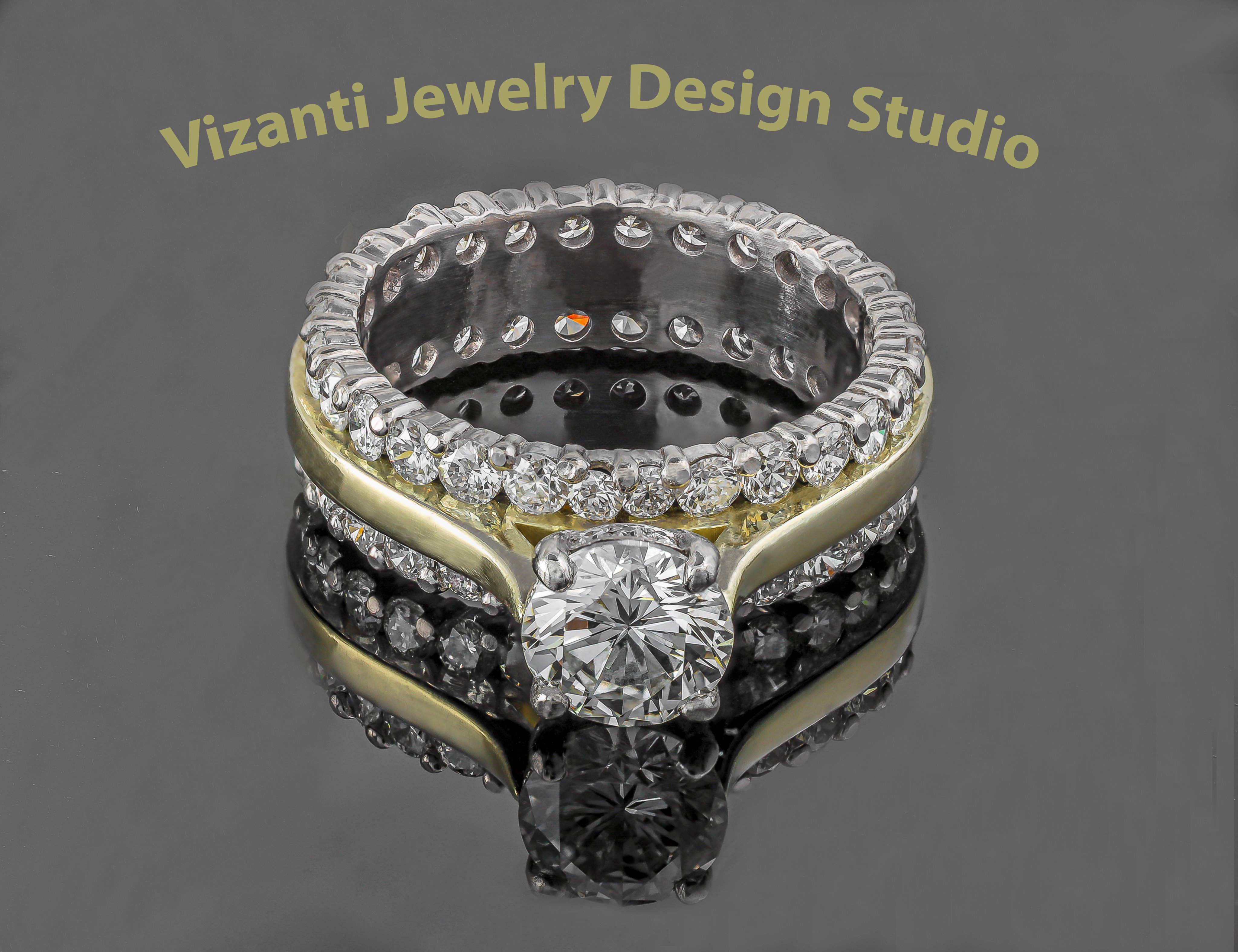 Vizanti jewelry on Twitter: "Engagement ring. Diamonds, 18K gold. Created and hand finished by Souline #engagementring #diamonds #jewelrydesigner #customjewelry #vizantijewelry #vizanti #vladimirsouline Помолвочное кольцо. Бриллианты ...