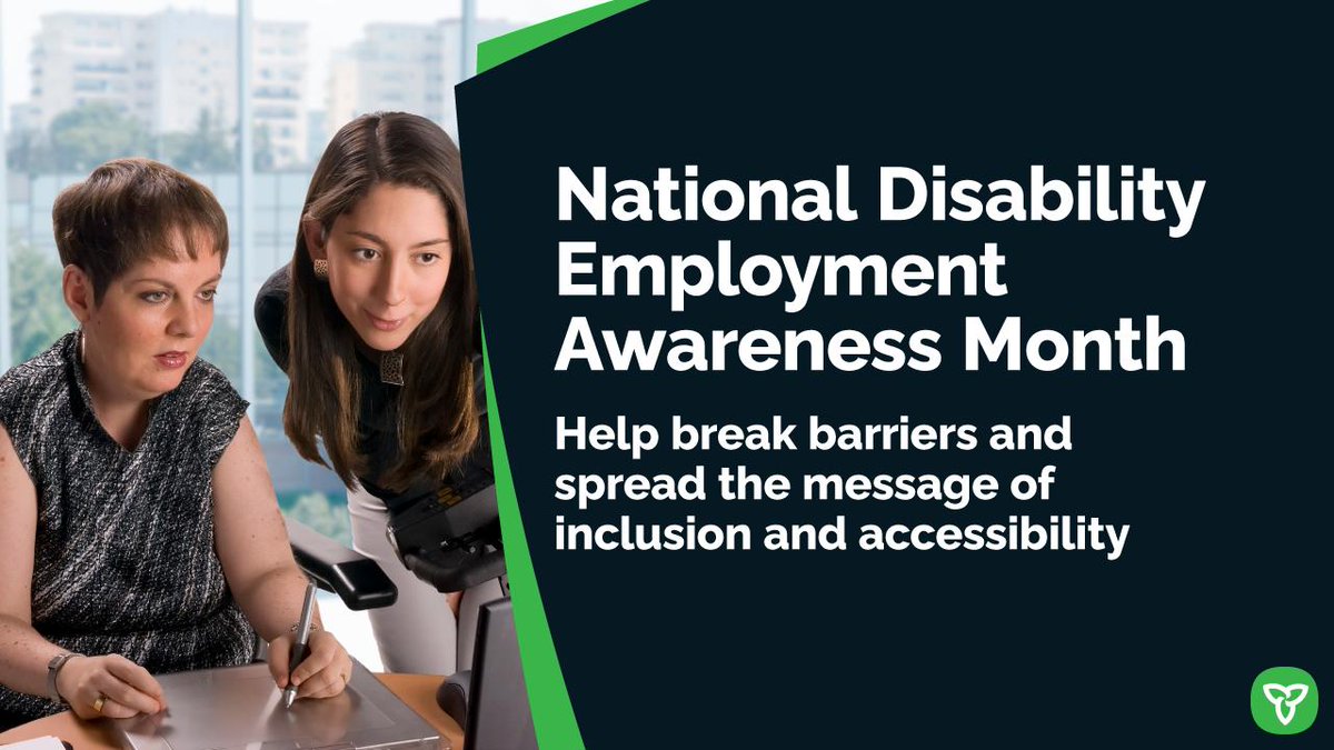 ONSocialService's tweet image. Let's make finding, hiring and supporting employees with disabilities part of the everyday. October is National Disability Employment Awareness Month. Spread the message and break the barriers to inclusion. #NDEAM