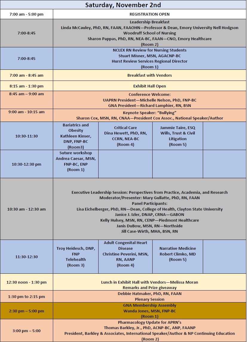 GeorgiaNurses's tweet image. - 30 days until the #UnityConference! Check out the tentative schedule🤩

Register at uaprn.org.