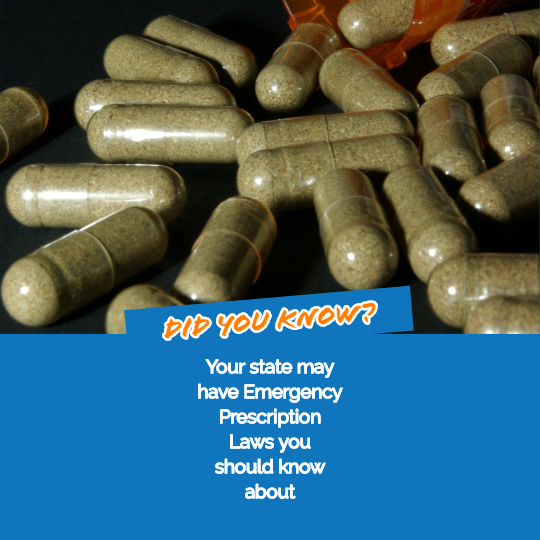 instinctready's tweet photo. Prescription meds during disaster? Find out if your state has any Emergency Prescription Laws. They may allow you to receive early refills on medications in case of emergency situations. #instinctready #preparedness #disaster #disasterpreparedness #emergencypreparedness https://t.co/tH54n82fmk