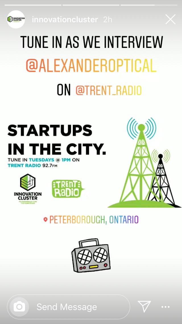 This was a super cool experience. Thanks <a href="/InnovationPtbo/">Innovation Cluster</a> and everyone who listened live. I’ll tweet out the link when it’s uploaded!