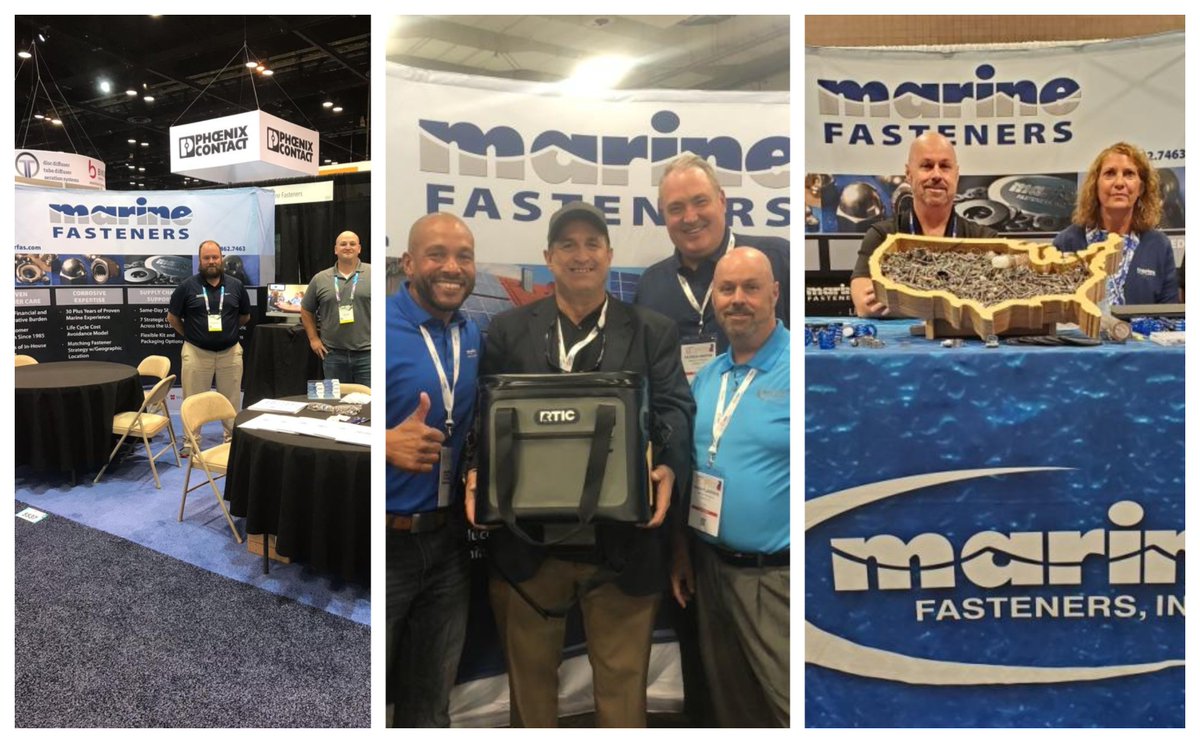 WurthIndustryNA's tweet photo. Marine Fasteners, Inc. has been busy as they are full swing into trade show season! Last week representatives attended #SPI2019 and #WEFTEC2019 where we raffled off a seriously rugged RTIC cooler! This week they are attending #IBEX2019 - visit them at booth 3-222!
#ibexshow https://t.co/5CIfk4q2Ku