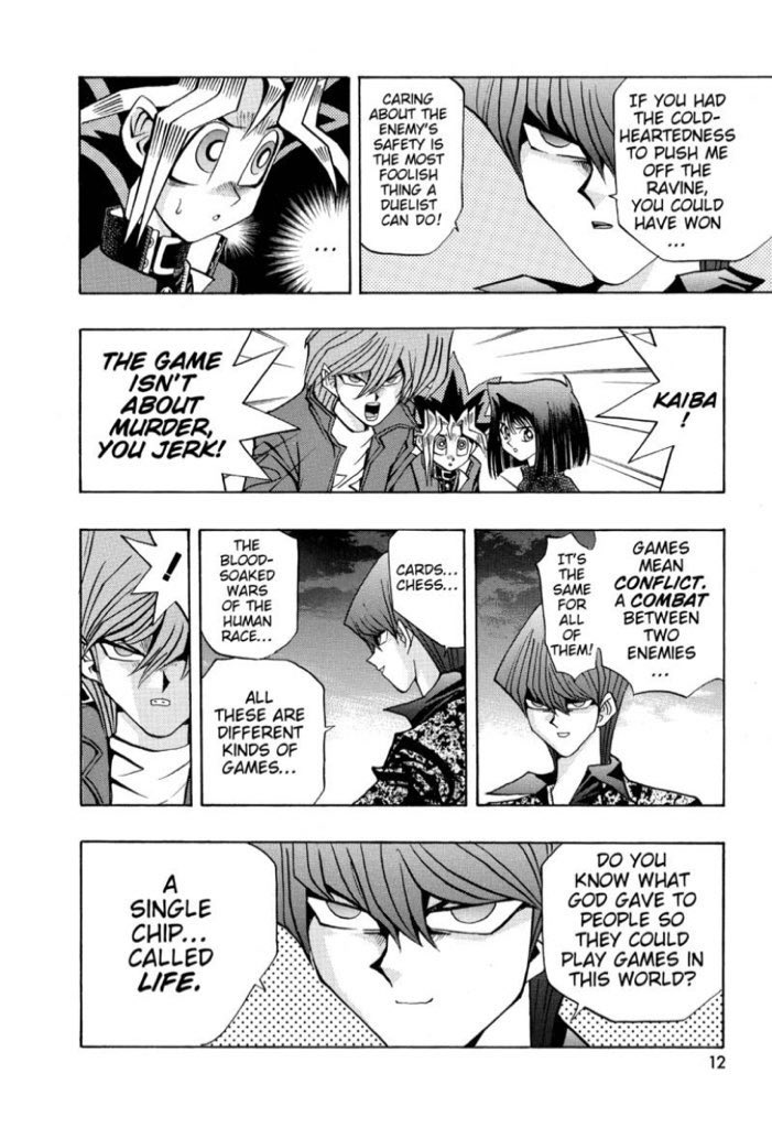 For as little as Anzu gets to do throughout the series, her clapping back at Kaiba is such a satisfying moment. Her recontextualizing Kaiba’s resolve as something cowardly is really something else.