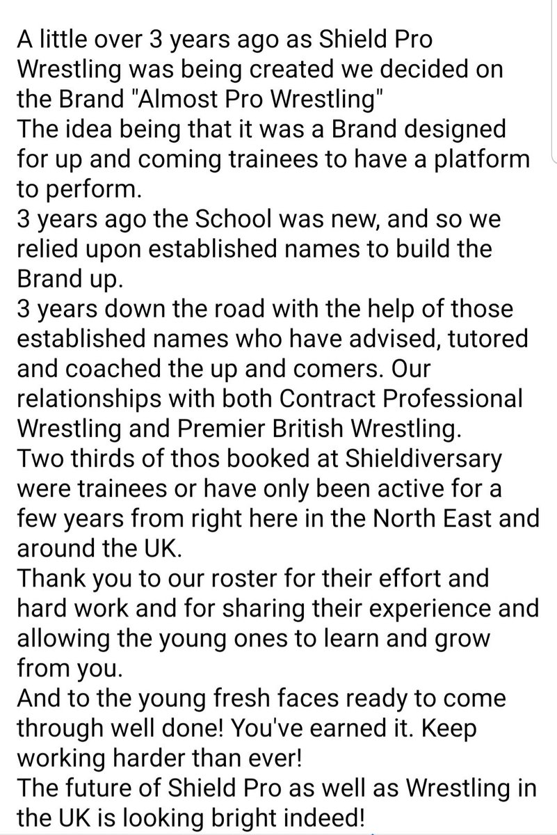 ShieldWrestling's tweet photo. What a 3 years it has been. And the future looks amazing!
So much talent on the roster already. And so much talent ready to break through the ranks! 
So exciting right now! https://t.co/4GEpH7YcMH