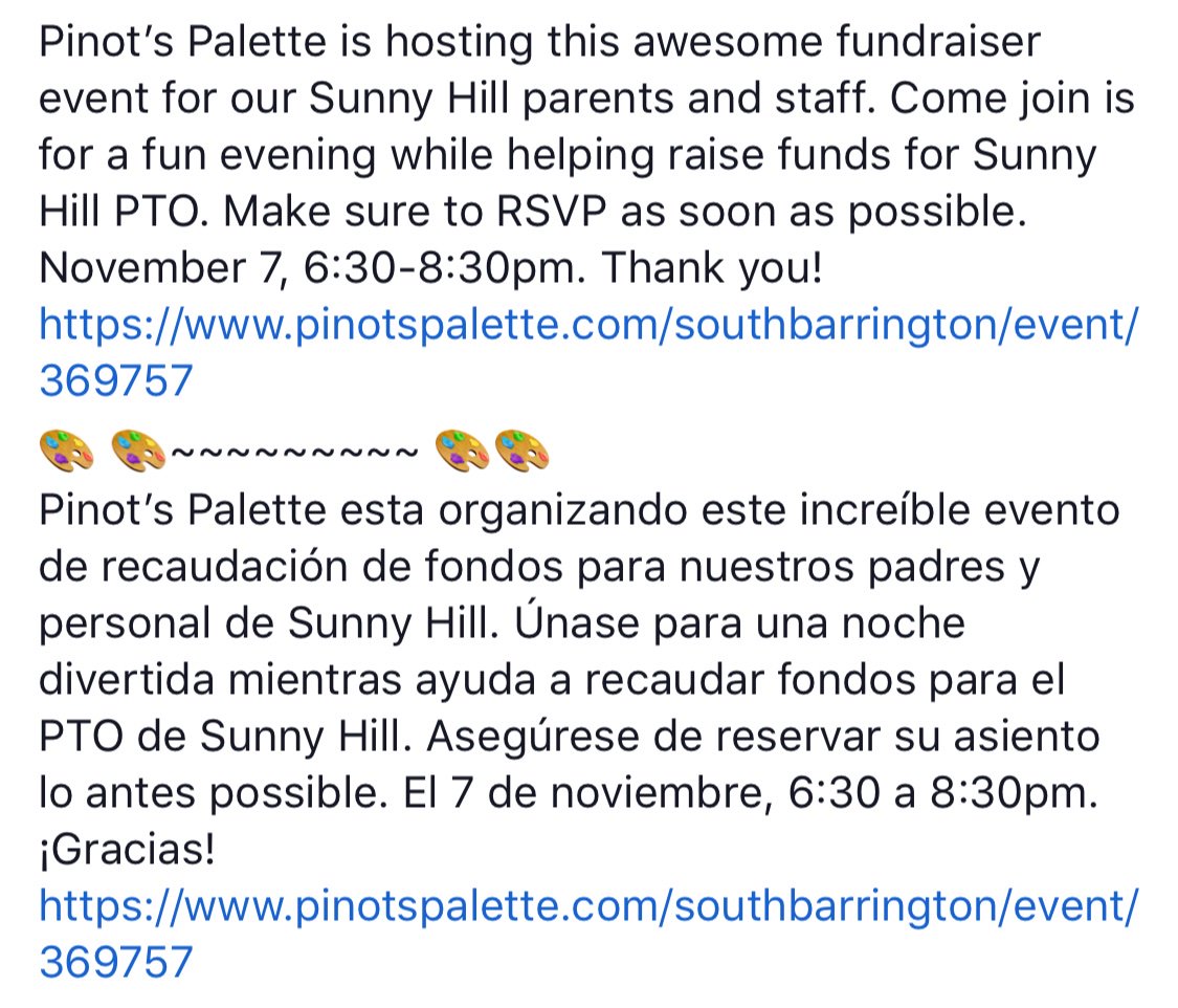 RSVP soon! Limited seats available. 
November 7th 6:30-8:30pm 
pinotspalette.com/southbarringto… 
@CArmendarizMxwl 
<a href="/MsAcosta220/">Michelle Tapia</a>