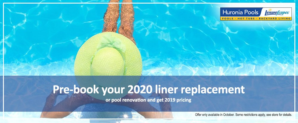 huroniapools's tweet image. Pre-book your 2020 liner replacement or pool renovation and get 2019 pricing.
ow.ly/37Lm50wrYd0
