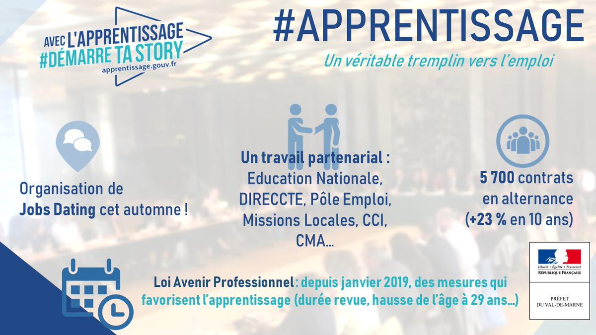 Prefet Du Val De Marne On Twitter Emploi Decouvrez Les Chiffres Cles De L Apprentissage Dans Le Valdemarne Et Maintenant C Est A Toi Demarretastory Minist Travail Https T Co 03rhd7c9jh Https T Co Lqojem94da